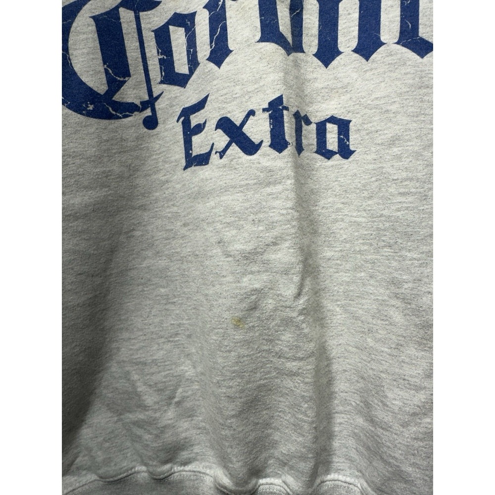 Vintage Corona Sweatshirt Men's Large Corona Extra Pullover Gray - Picture 5 of 6